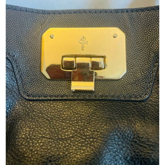 Cole Haan Handbag Valise Kendra Black Leather Satchel Tote Convert Shoulder Bag - Picture 8 of 15
